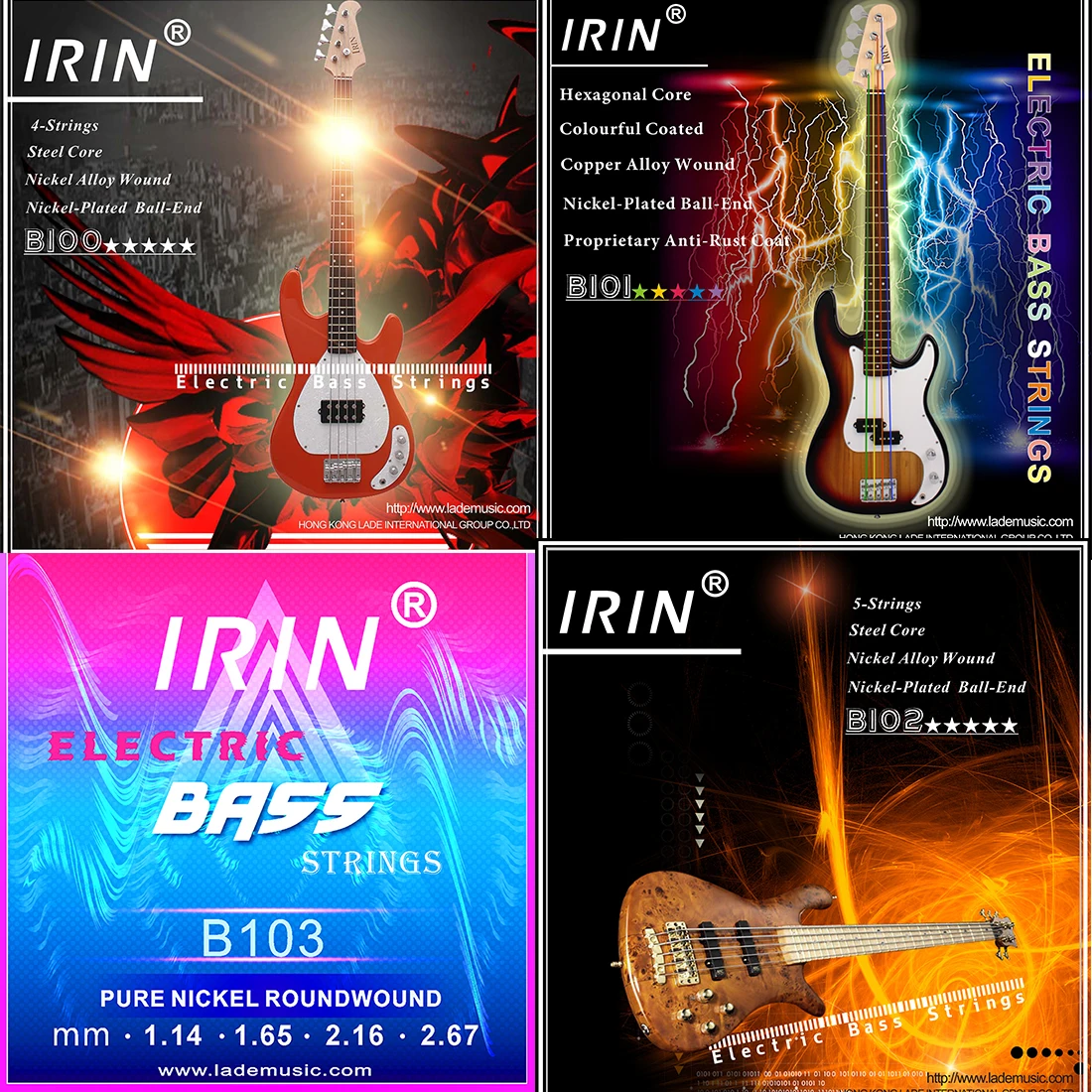 Bass Guitar Strings - IRIN Electric Bass Strings Professional Stringed