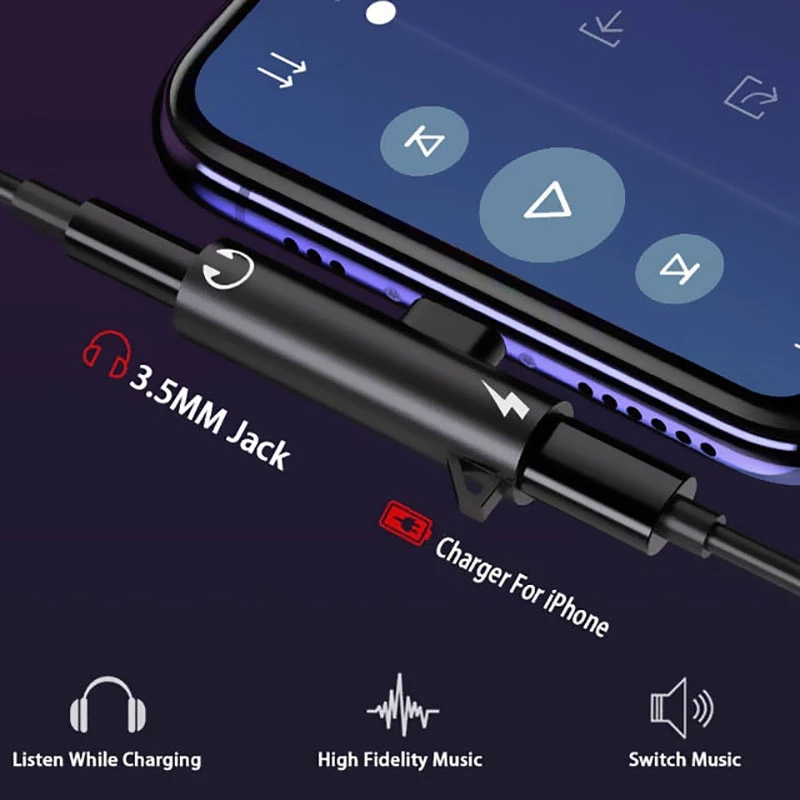 2 In1 Adapter Splitter For iPh - đánh giá và giá Music Audio Pro