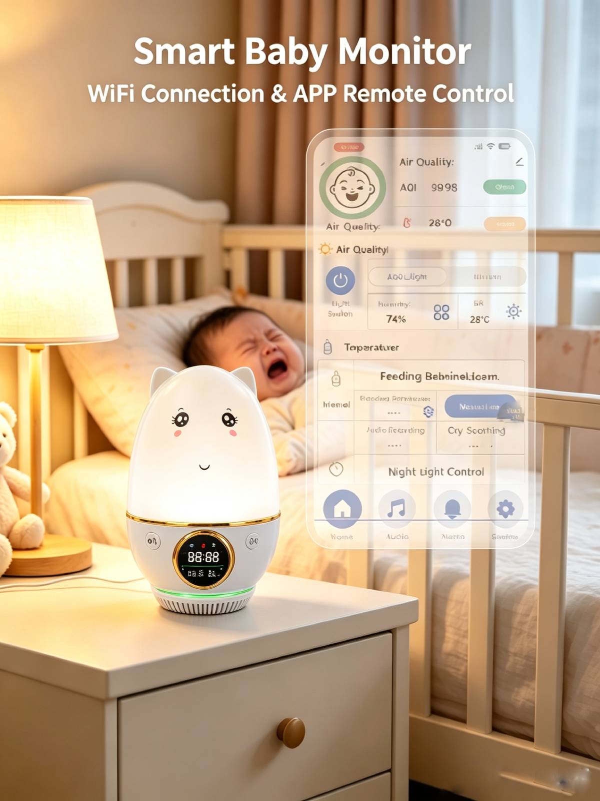 WIFI&APP HP-Smart Infant Baby  - đánh giá và giá Audio Music Test