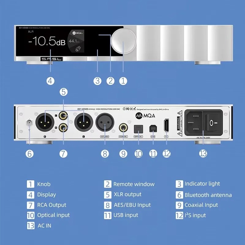 SMSL D400 PRO D400PRO Digital  - đánh giá và giá Music Audio Pro