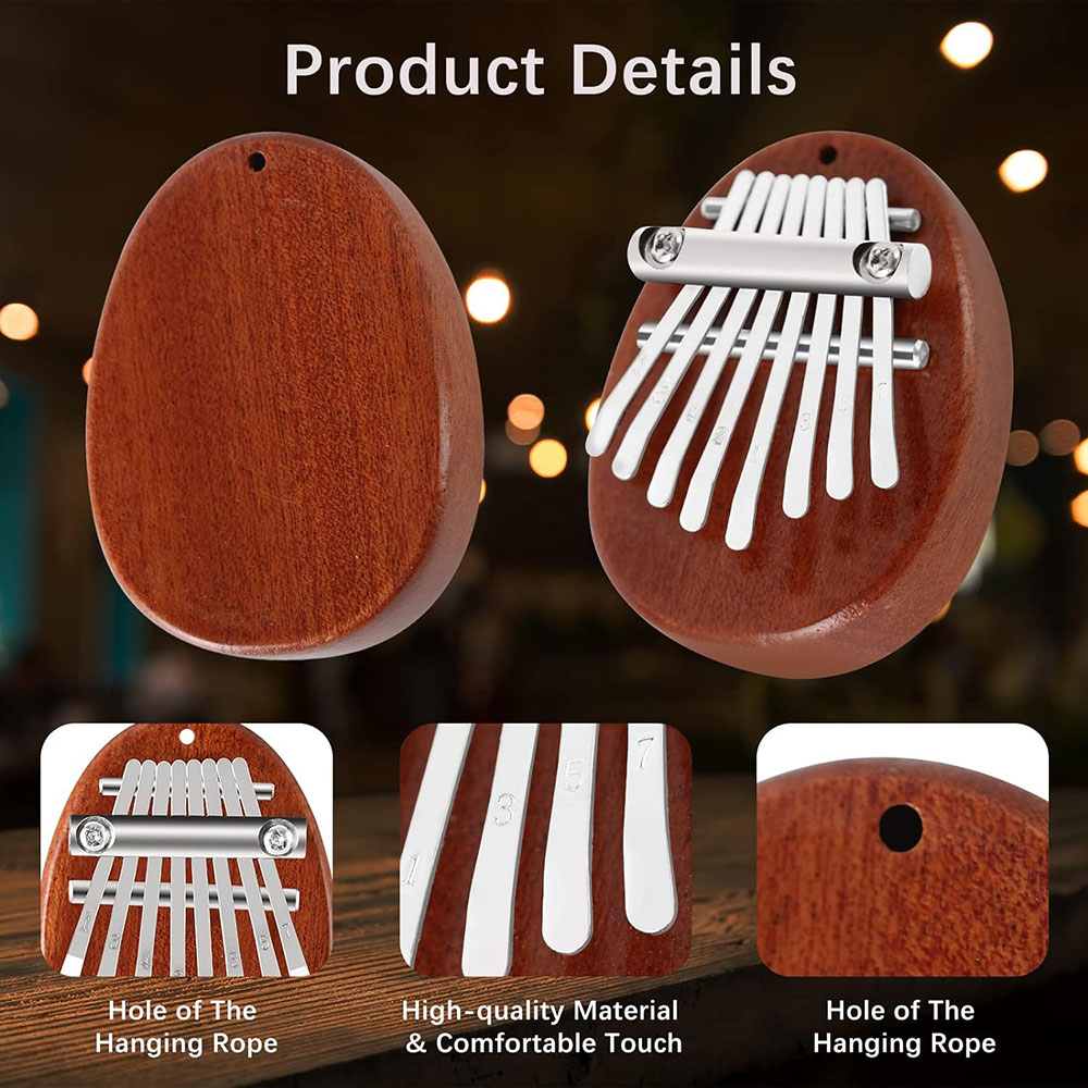 Portable Solid Wood 8 Key Mini - đánh giá và giá Kalimba Thumb Piano