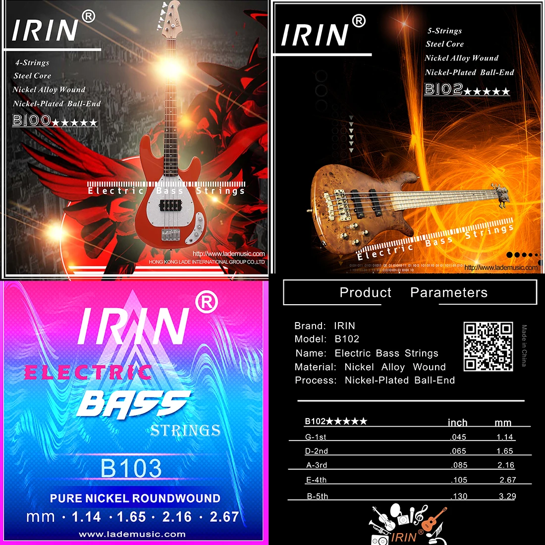 IRIN Electric Bass Strings Pro - đánh giá và giá Bass Guitar Strings
